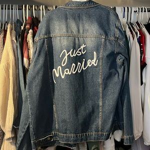 Men’s just married jean jacket